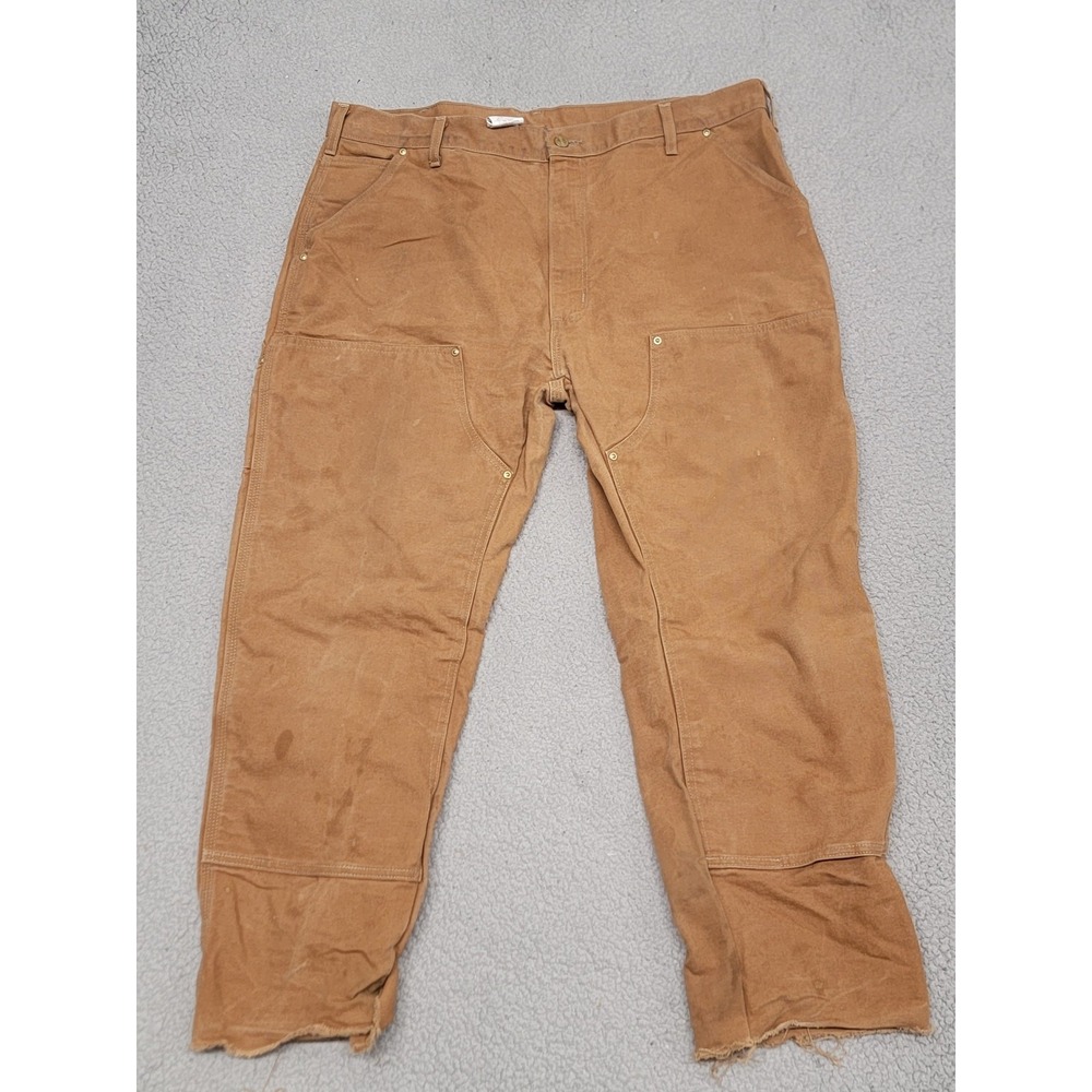 Carhartt Pants Mens 40x32 (Fits 40x27) Brown B01BRN Canvas Double Knee Work USA